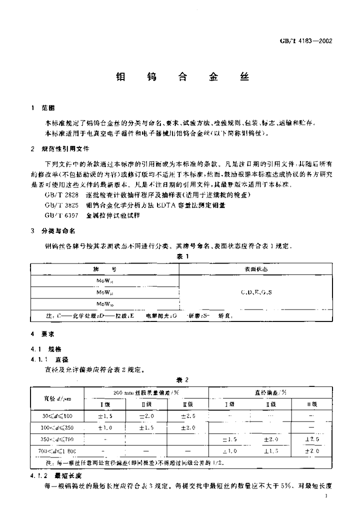 GB/T 4183-2002 标准预览