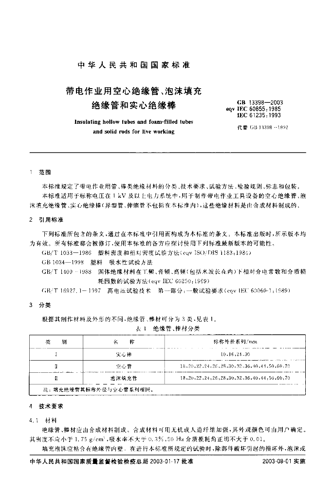 GB 13398-2003 标准预览