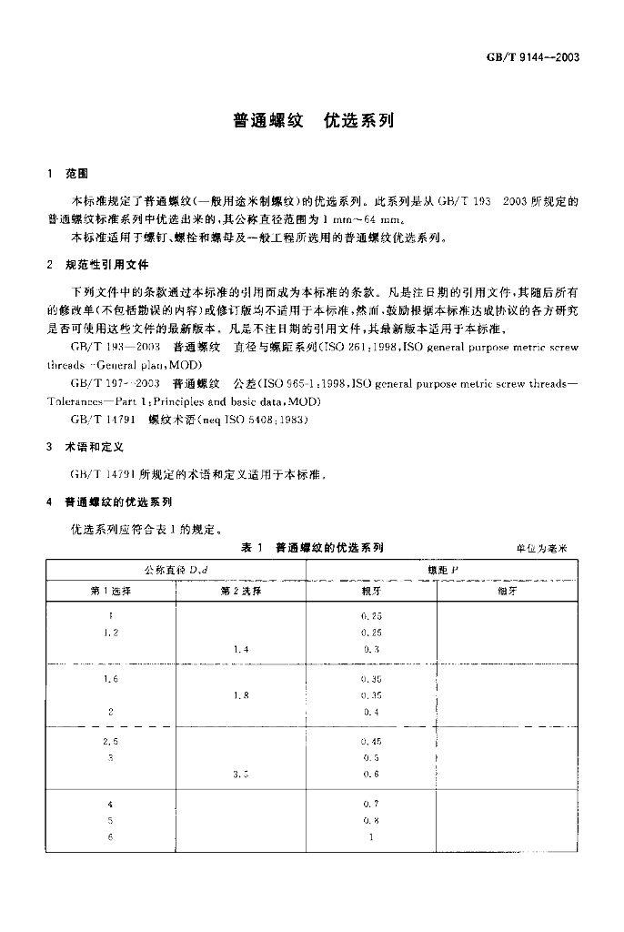 GB/T 9144-2003 标准预览