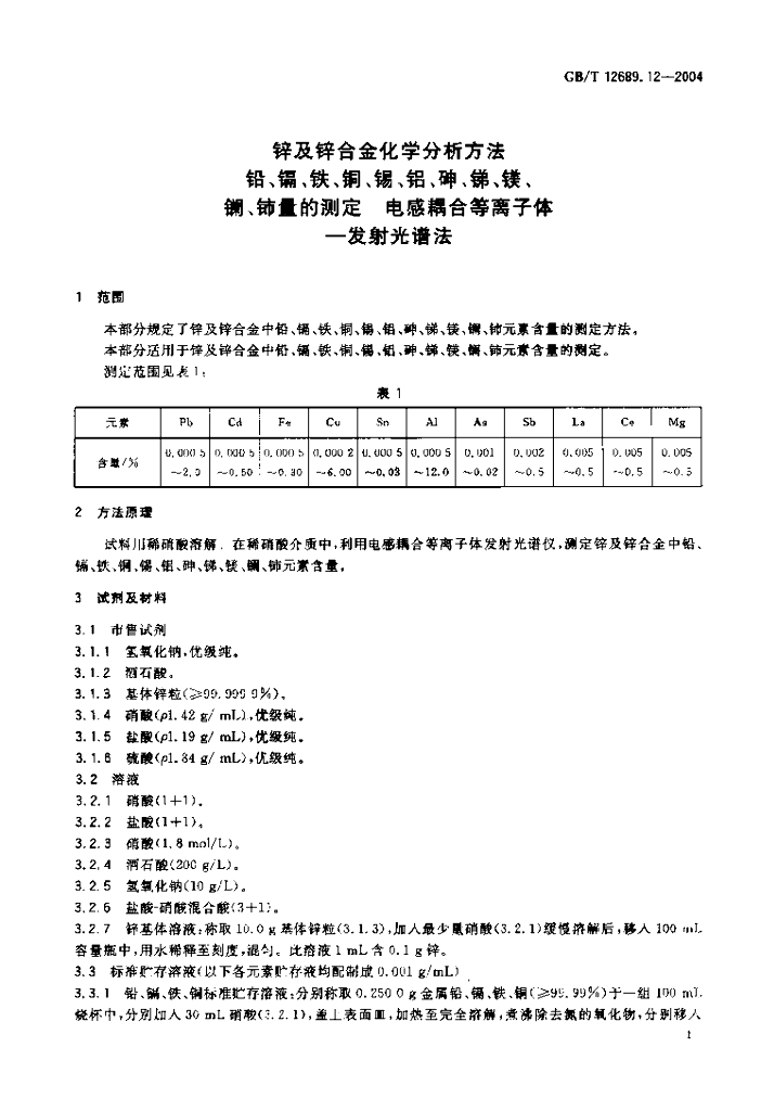 GB/T 12689.12-2004 标准预览