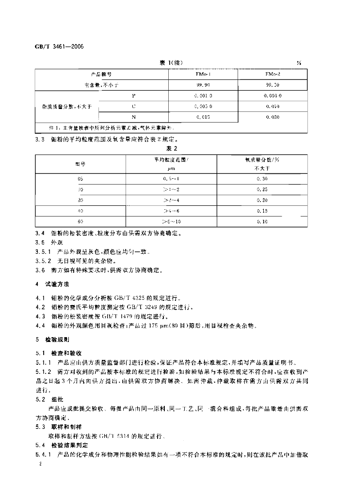 GB/T 3461-2006 标准预览