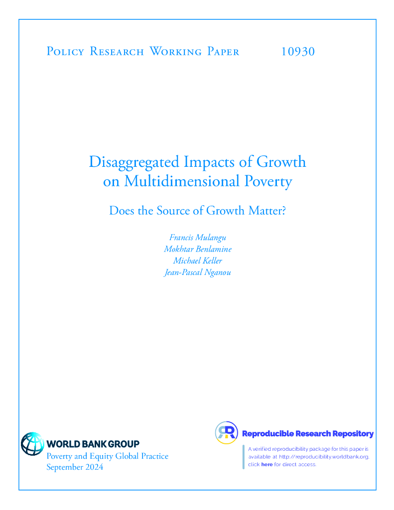 世界银行：全球经济增长对多维贫困的影响分析（英文版）