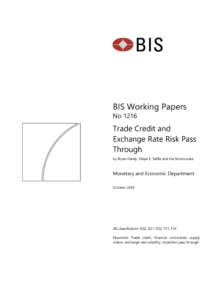 国际清算银行：贸易信贷和汇率风险传递（英文版）