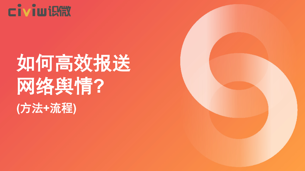 识微科技：如何高效报送网络舆情？（方法+流程）