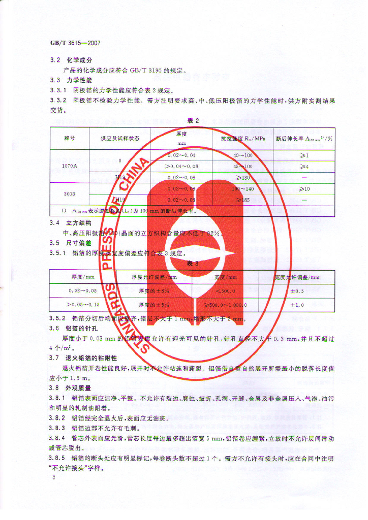 GB/T 3615-2007 标准预览