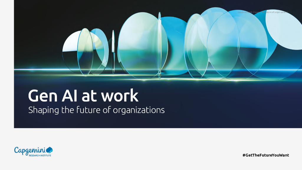 凯捷Capgemini：2024年工作中的<em>人工智能</em>：塑造组织的未来报告（英文版） 海报