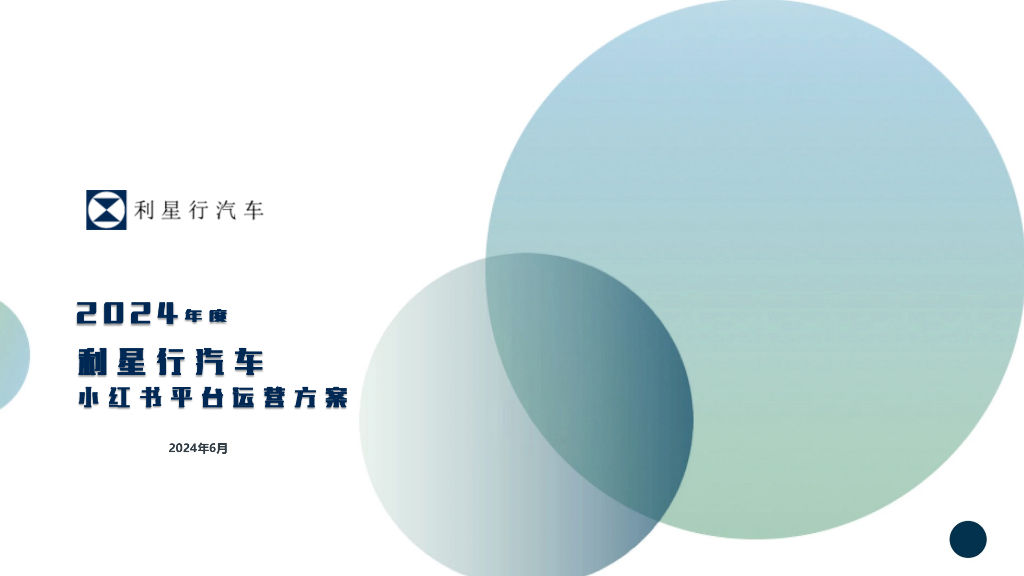 2024年度利星行汽车小红书平台运营方案