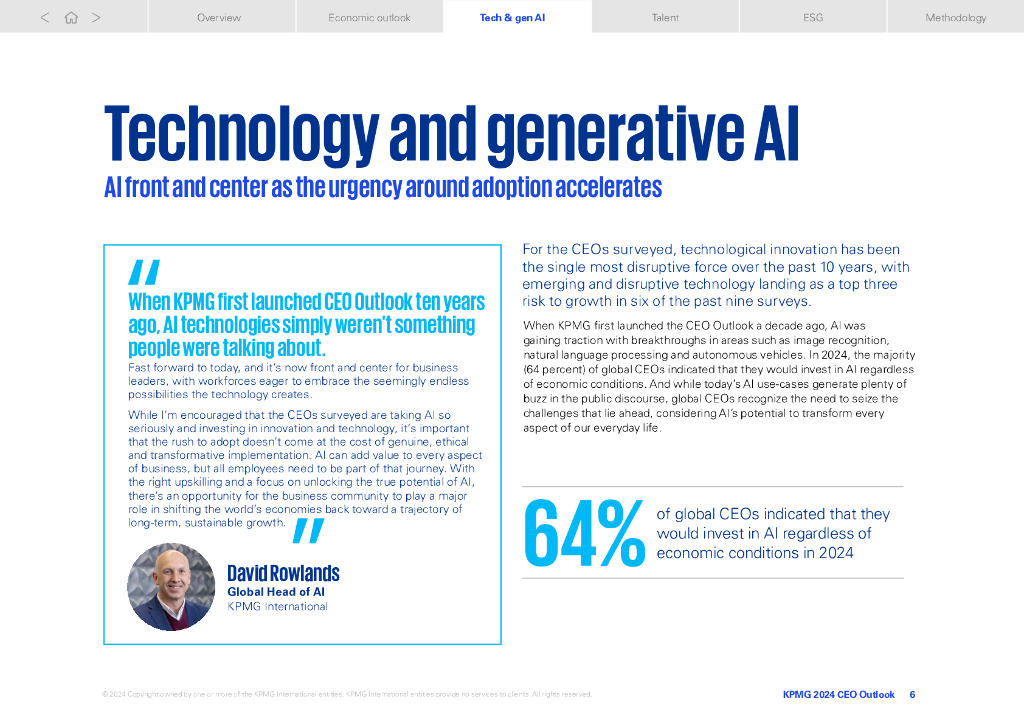 毕马威：2024年全球首席执行官展望报告-看好人工智能，驾驭全球变局（英文版）_第6页