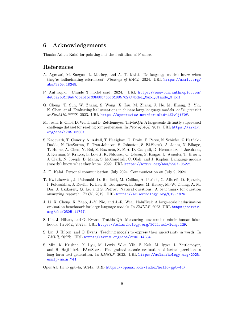 OpenAI 开源 SimpleQA 新基准论文：Measuring short-form factuality in large language models_第9页