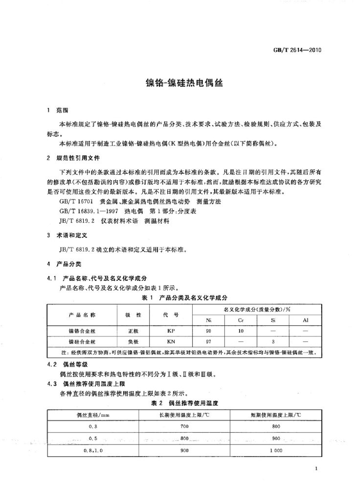GB/T 2614-2010 标准预览