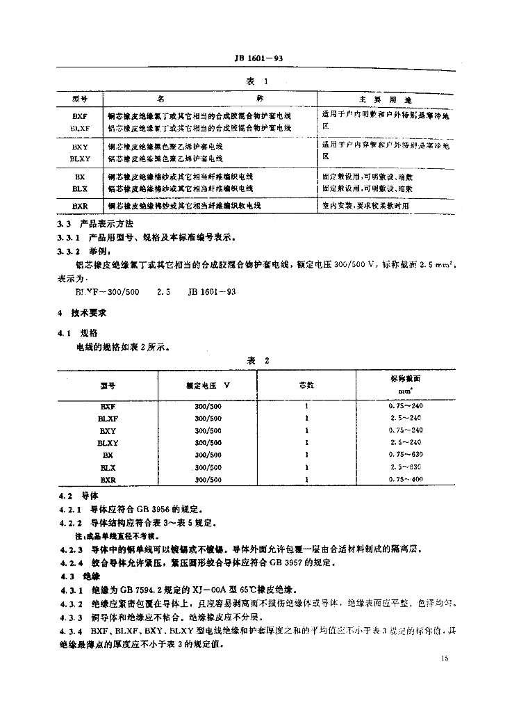 JB 1601-1993 标准预览