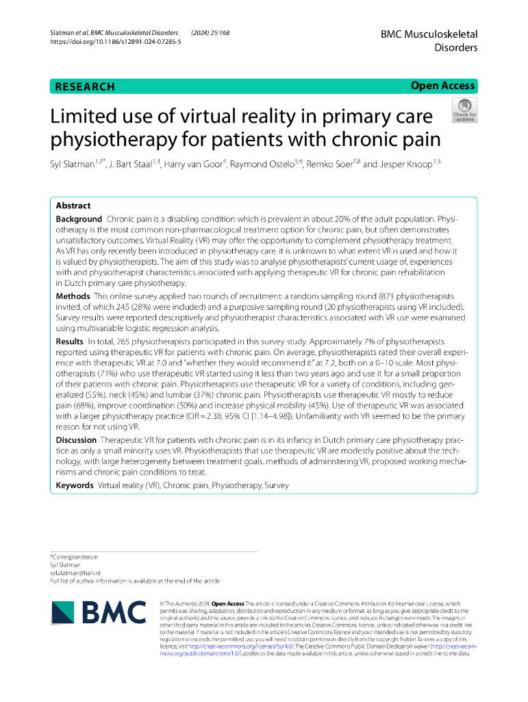 IVM：虚拟现实在慢性疼痛患者初级保健物理治疗中的应用有限（英文版）