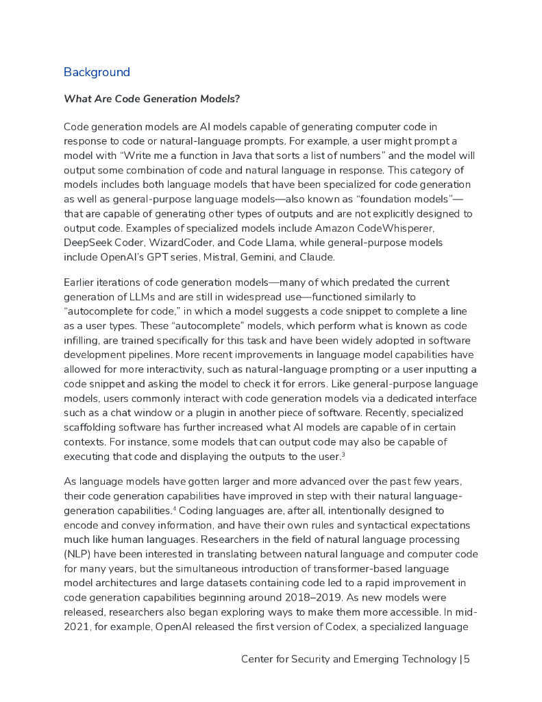 CSET：2024年人工智能生成代码的网络安全风险报告（英文版）_第6页