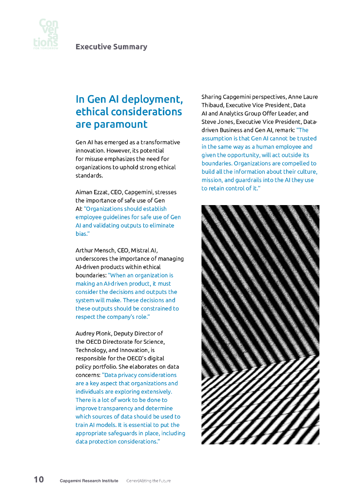 凯捷Capgemini：2024年生成式人工智能（GenAI）塑造未来-季度报告（英文版）_第10页