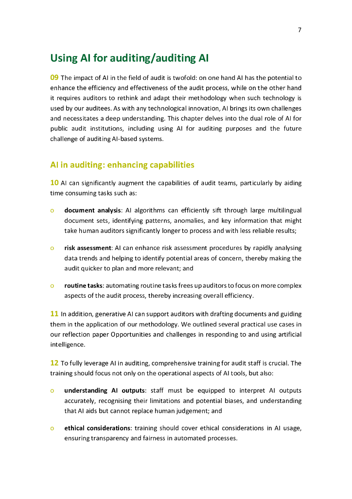 欧洲审计院：2024-2025年人工智能初步战略与部署路线图（英文版）_第7页