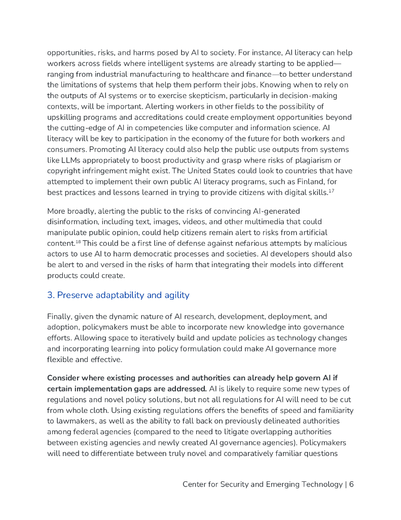 CSET美国安全与新兴技术中心：2024年有效治理人工智能的原则研究报告（英文版）_第7页