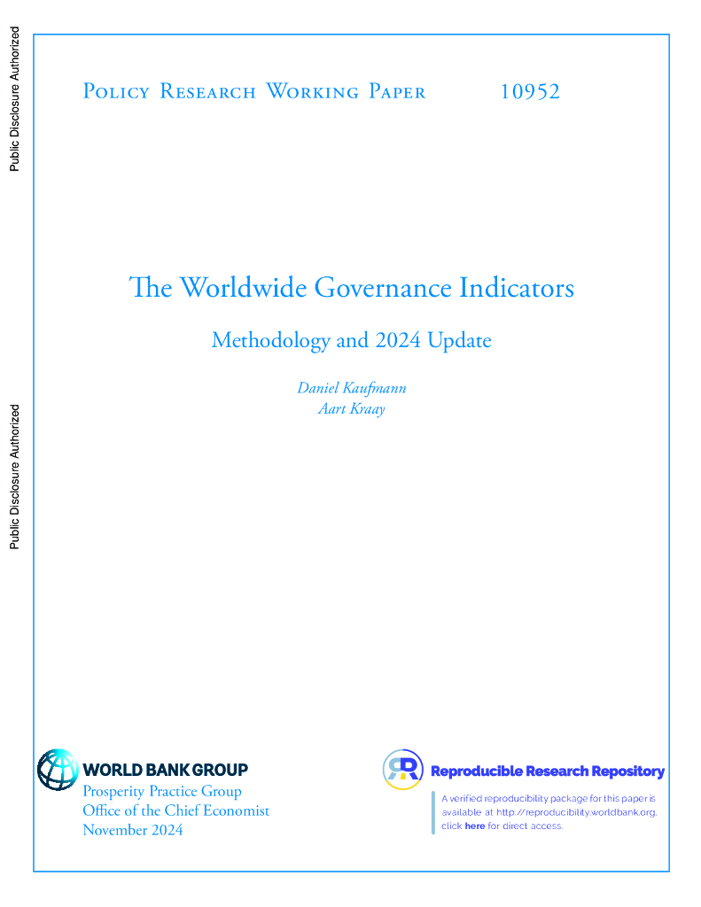 世界银行：全球治理指标：方法论和2024年更新（英文版）
