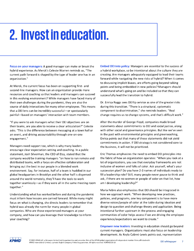 毕马威：2022年多元与包容促进混合办公模式的成功报告（英文版）_第7页