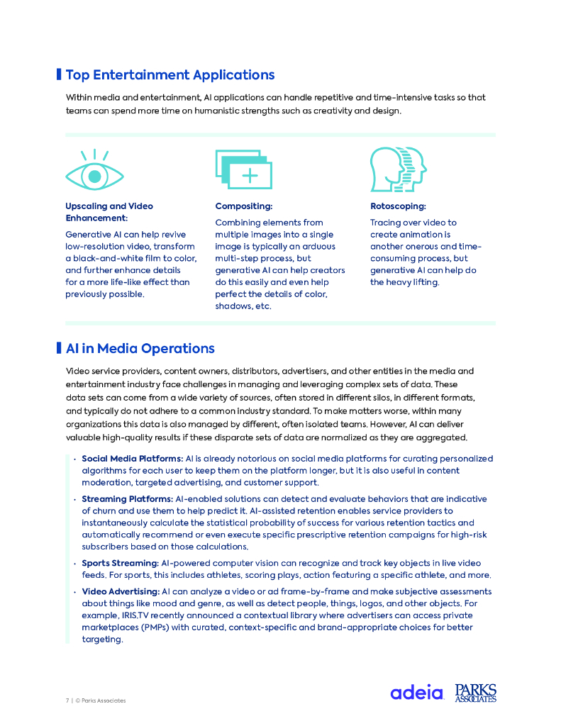 Parks Associates：2024年人工智能在媒体、娱乐和广告领域的崛起：消费者态度及隐私安全问题调研报告（英文版）_第7页