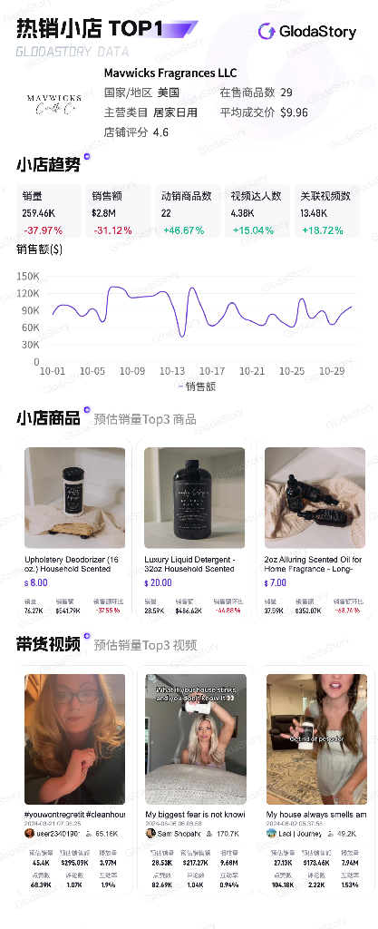 GlodaStory：2024年10月TikTok美区居家日用品类分析报告_第9页