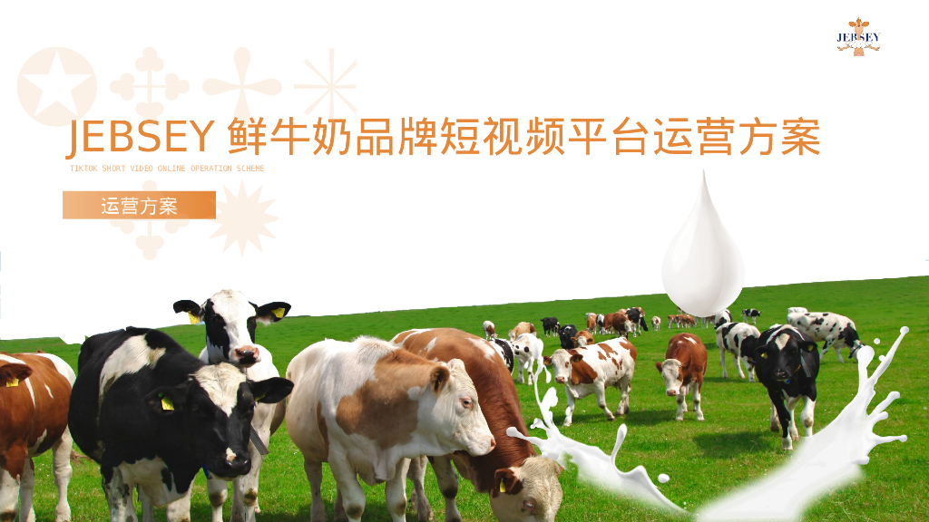 JEBSEY鲜牛奶品牌短视频平台运营方案