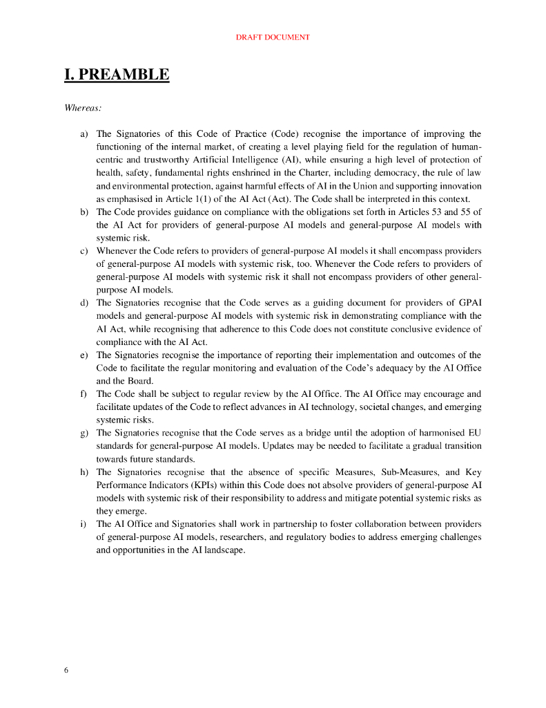 欧盟：通用人工智能业务守则（初稿）（2024）（英文版）_第6页