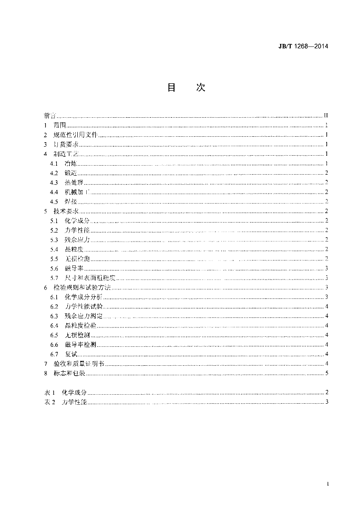 JB/T 1268-2014 标准预览