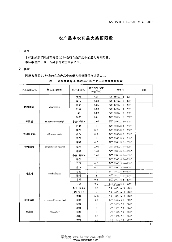 NY 1500.8.3-2007 标准预览