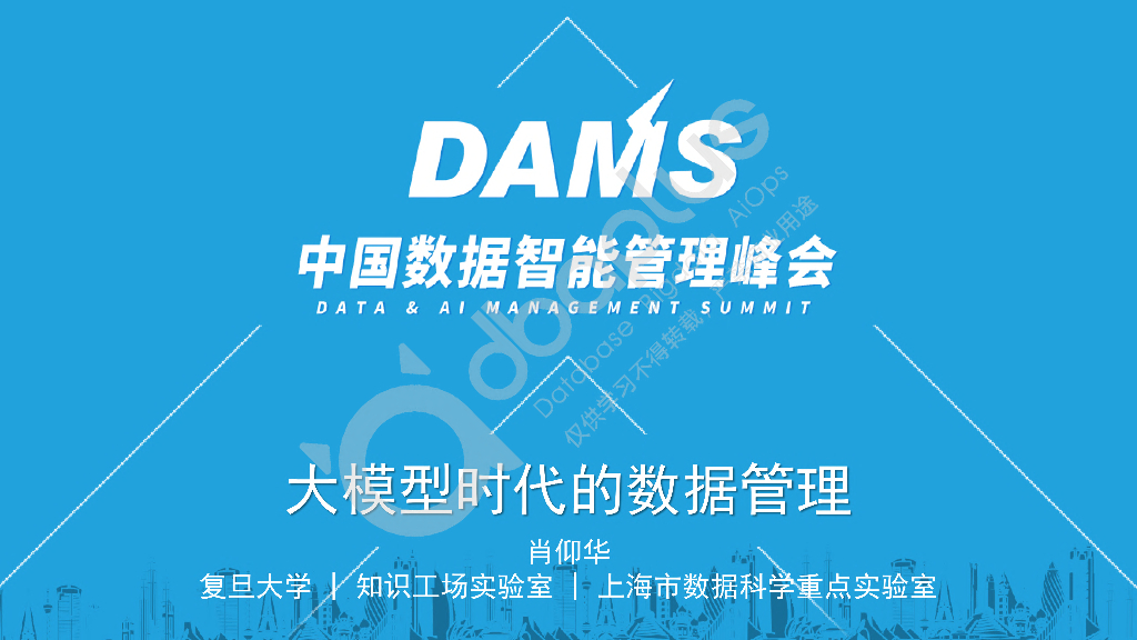 肖仰华：大模型时代的数据管理