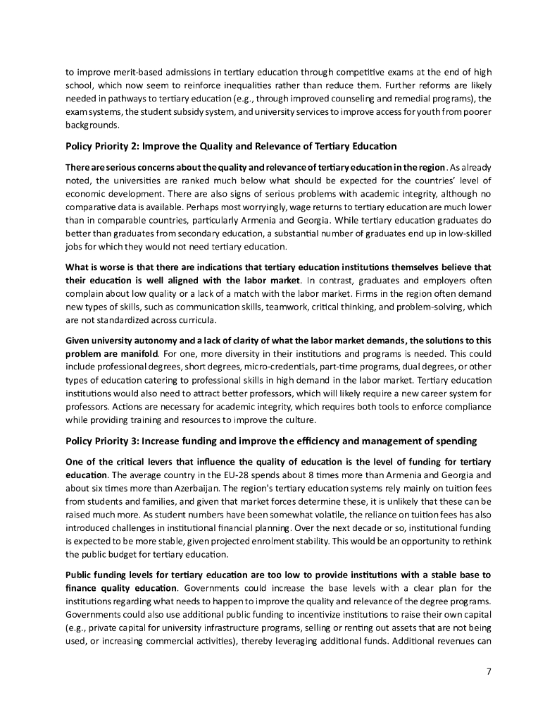 世界银行：2024年南高加索经济增长的高等教育：挑战与机遇报告（英文版）_第7页