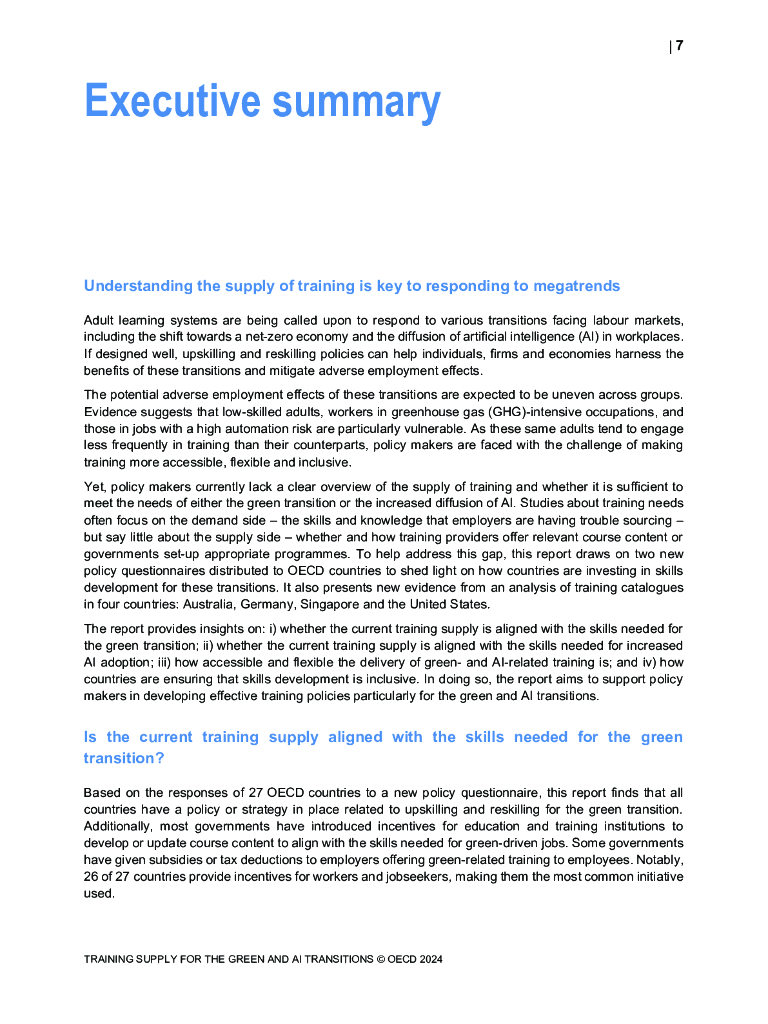 OECD经合组织：2024年绿色与人工智能转型中的技能培训供给报告：赋能员工 掌握关键技能（英文版）_第9页