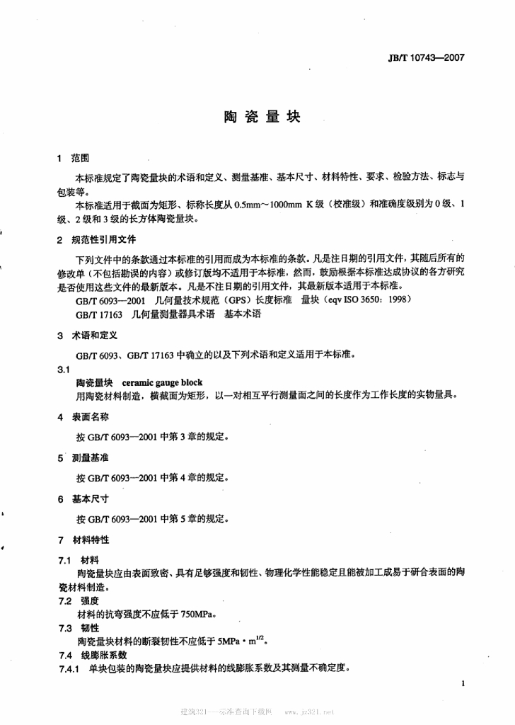 JB/T 10743-2007 标准预览