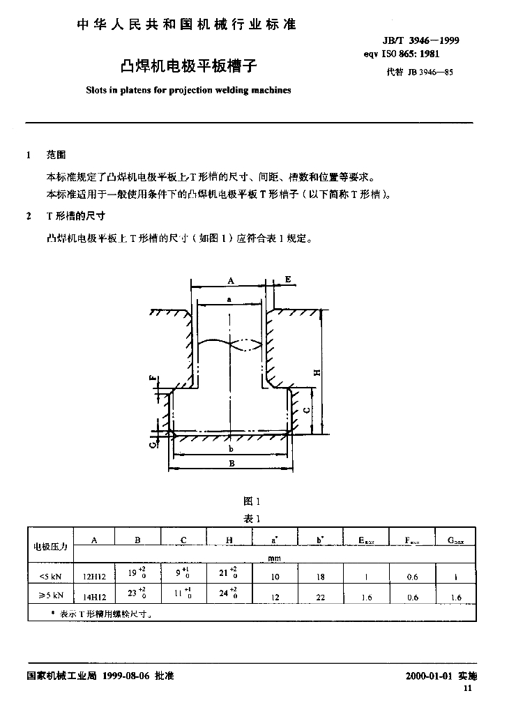 JB/T 3946-1999 标准预览