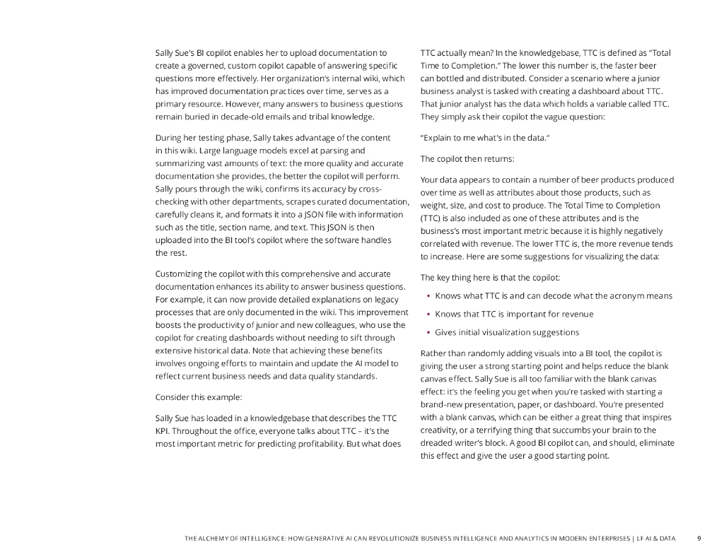 LFAI&Data：2024年智能炼金术：生成式人工智能如何彻底变革现代企业中的商业智能和分析白皮书（英文版）_第9页