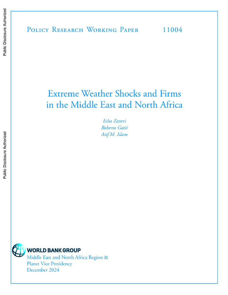 世界银行：中东和北非的极端天气冲击和企业（英文版）