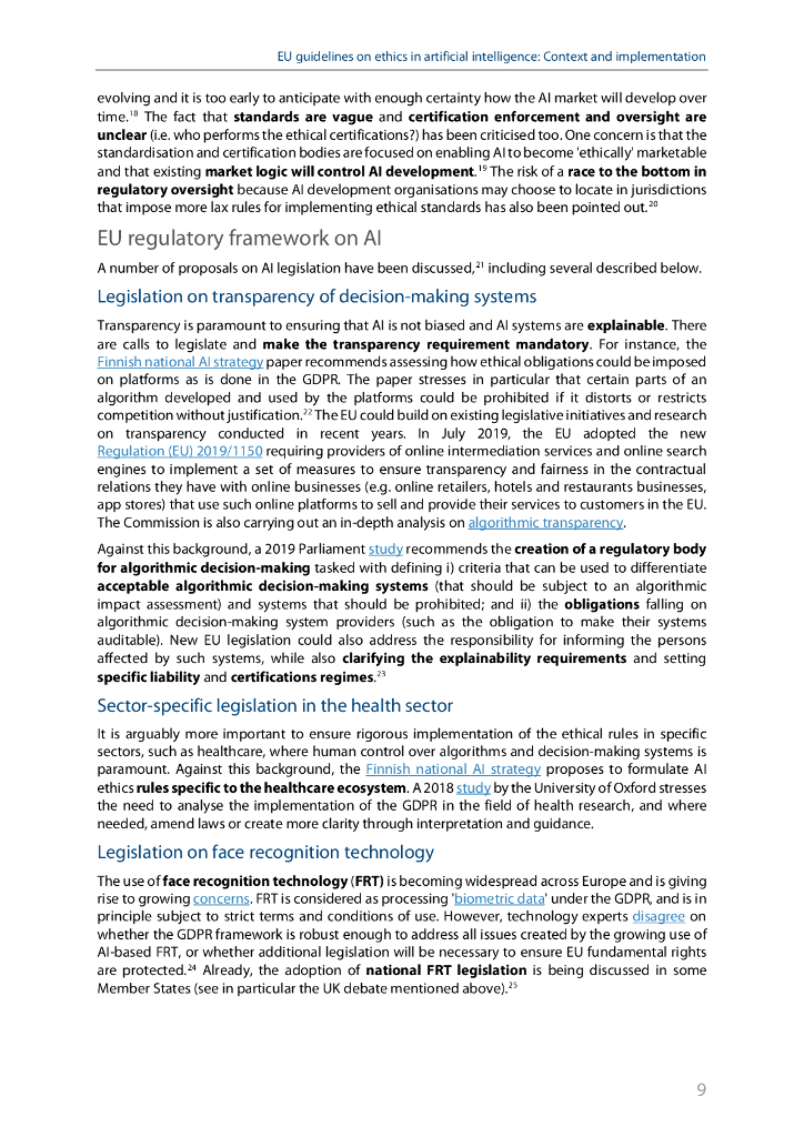 欧洲议会：2024年欧盟人工智能伦理指南：背景和实施报告（英文版）_第9页