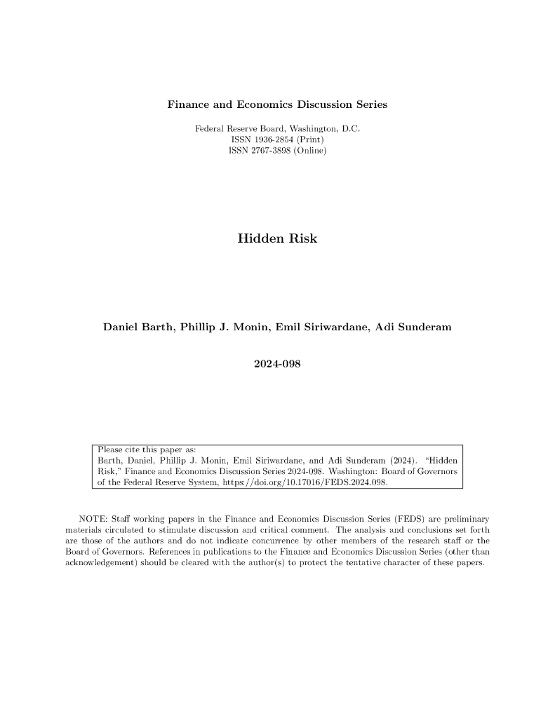 美联储：隐藏风险（英文版）