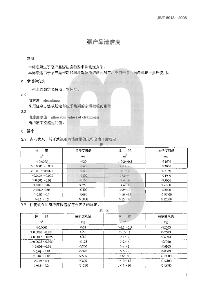 JB/T 6913-2008 标准预览