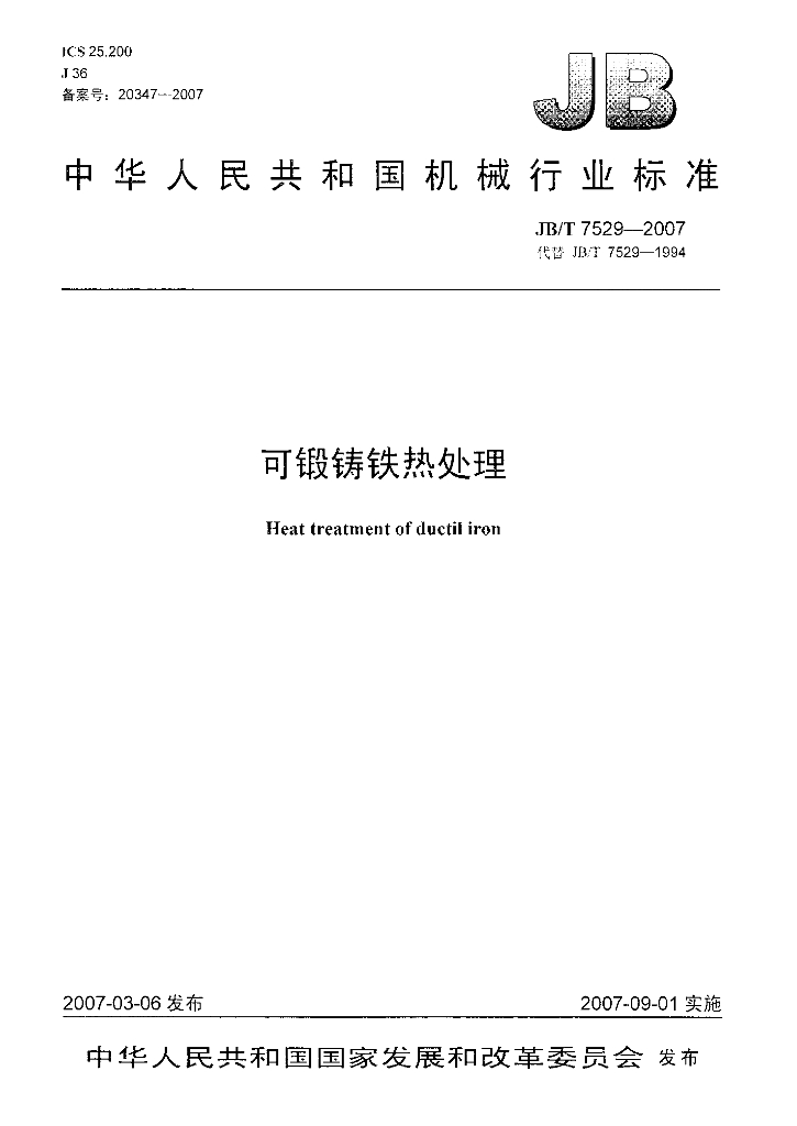 JB/T 7529-2007 标准预览