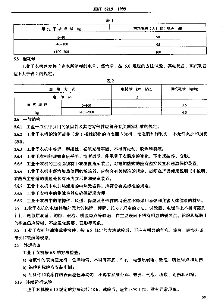 JB/T 6219-1999 标准预览