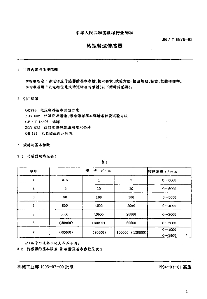JB/T 6876-1993 标准预览