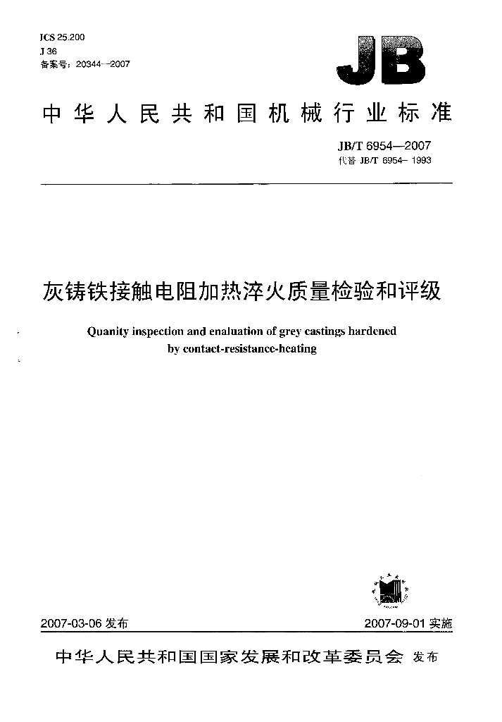 JB/T 6954-2007 标准预览