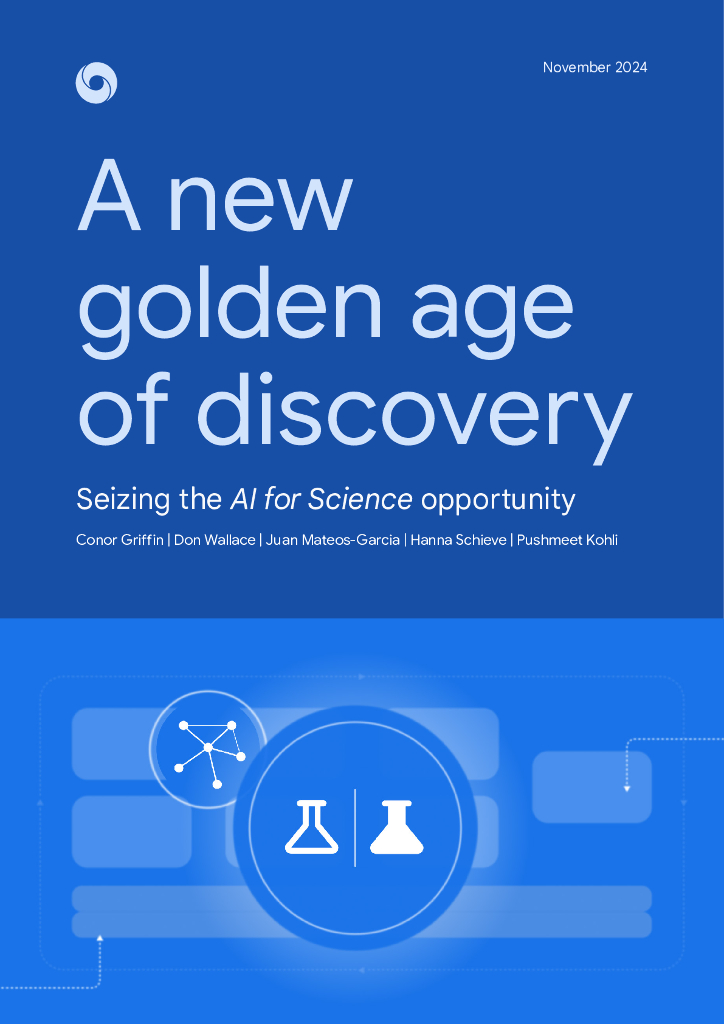 谷歌：2024年一个新的黄金时代的发现抓住<em>人工智能</em>促进科学的机会报告（英文版） 海报