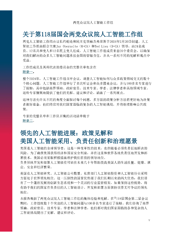 美众议院两党人工智能工作组：2024年推进美国人工智能发展的指导原则及具体建议报告_第6页