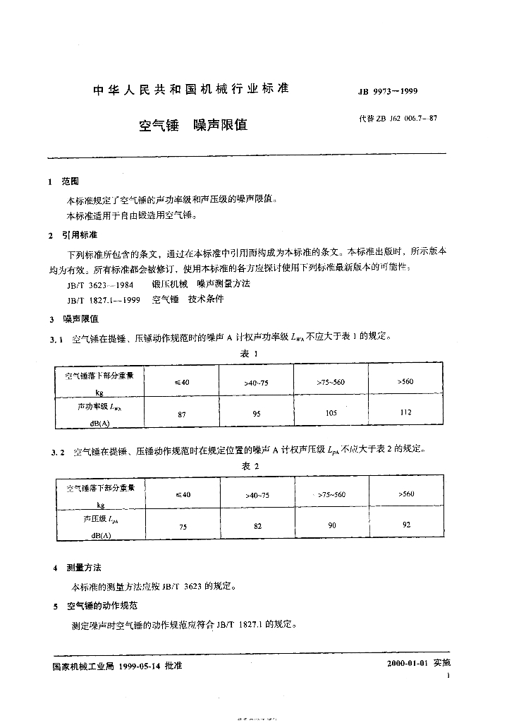 JB 9973-1999 标准预览