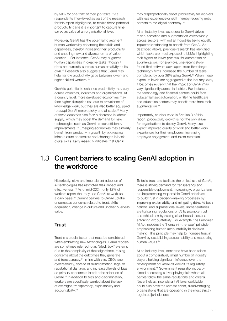 世界经济论坛：2024年利用生成式人工智能增加就业和提高劳动力生产率：场景、案例研究和行动框架（英文版）_第9页