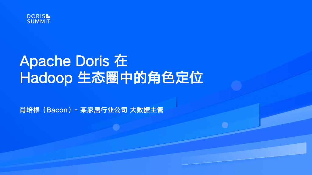 某家具行业头部公司：Apache Doris在Hadoop生态圈中的角色定位