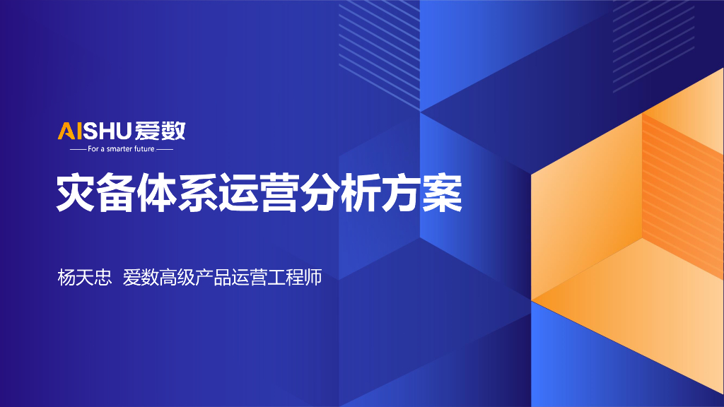 爱数（杨天忠）：2025年灾备体系运营分析方案