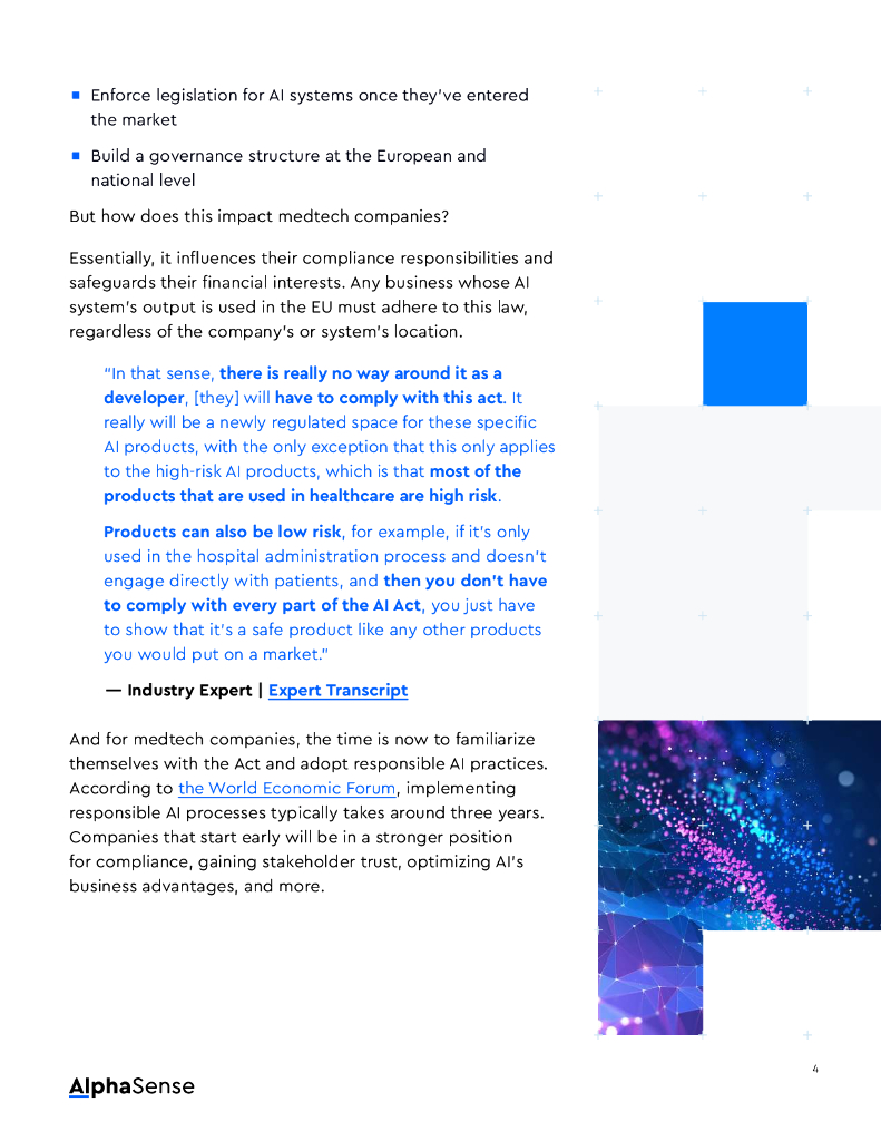 AlphaSense：2024年欧盟人工智能法案对欧洲中东和非洲地区医疗科技领域的影响分析报告（英文版）_第6页