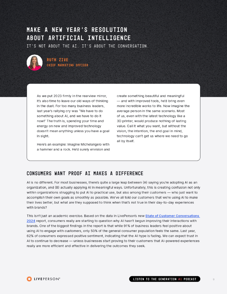 LivePerson：2024年生成式AI：人工智能如何革新客户服务与现代企业研究报告（英文版）_第9页